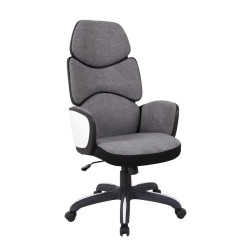 Carryhome KANCELÁŘSKÉ KŘESLO, tkaná látka, šedá, černá, bílá