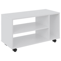 Carryhome KOMODA POD TELEVIZI, bílá, 73,5/42/33,5 cm