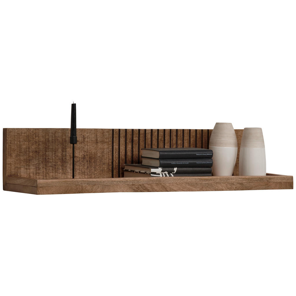 Carryhome NÁSTĚNNÁ POLICE, mangové dřevo, přírodní barvy, světle hnědá, 100/20/25 cm