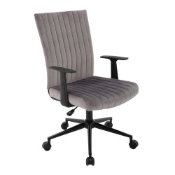 Carryhome OTOČNÁ ŽIDLE, samet, šedá, černá