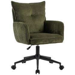 Carryhome OTOČNÁ ŽIDLE, tkaná látka, zelená, černá