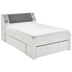 Carryhome POSTEL S ÚLOŽNÝM PROSTOREM, 140/200 cm bílá