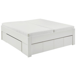 Carryhome POSTEL S ÚLOŽNÝM PROSTOREM, 180/200 cm, bílá