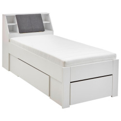 Carryhome POSTEL S ÚLOŽNÝM PROSTOREM, 90/200 cm bílá