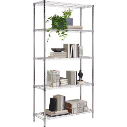 Carryhome REGÁL, barvy chromu, ocel, 91/183,5/35,5 cm