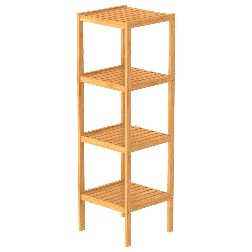 Carryhome REGÁL DO KOUPELNY, bambus, hnědá