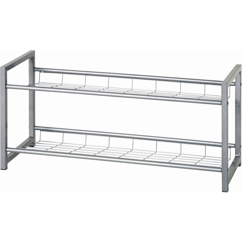 Carryhome REGÁL NA BOTY, barvy hliníku, 80/38/30 cm