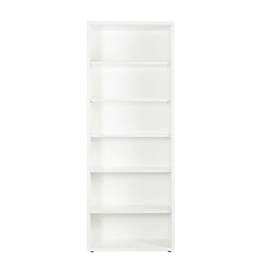 Carryhome REGÁL NA DOKUMENTY, vysoce lesklá bílá, 81,6/217/35,7 cm