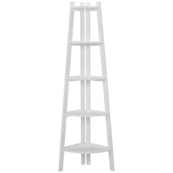 Carryhome ROHOVÝ REGÁL, bílá, 40/180/40 cm