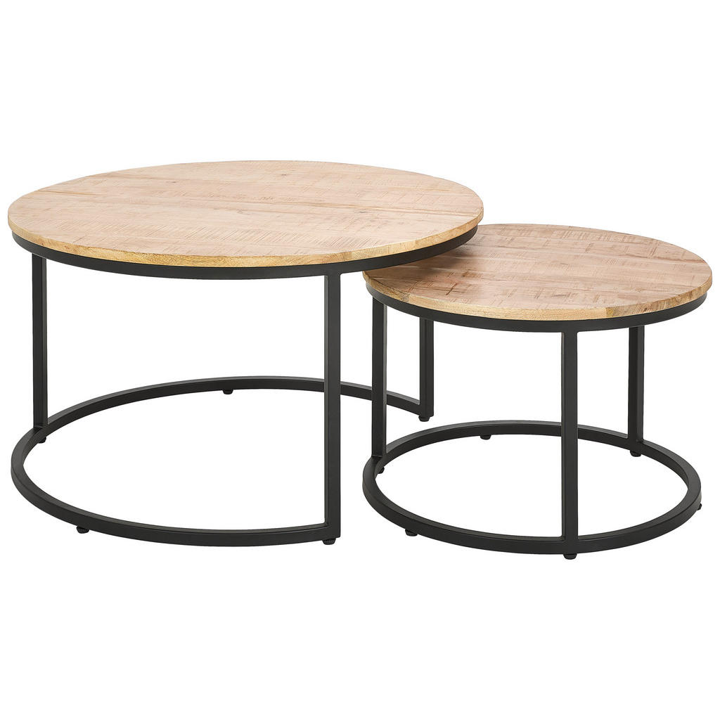 Carryhome SADA KONFERENČNÍCH STOLKŮ, přírodní barvy, dřevo, 60/80/60/80/42/45 cm