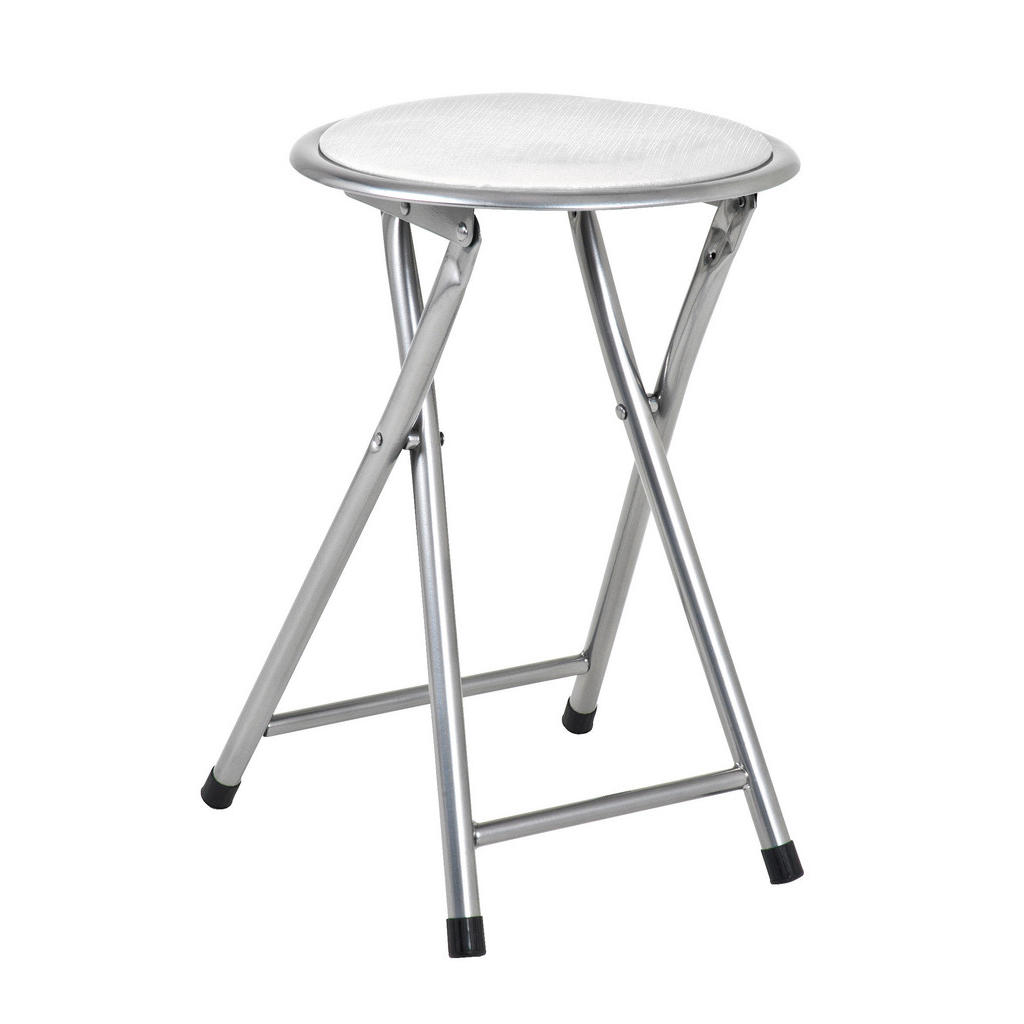 Carryhome SKLÁDACÍ ŽIDLIČKA, bílá, barvy hliníku