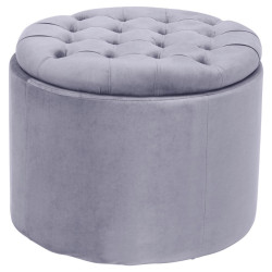 Carryhome TABURET, dřevo, textil, 50/40/50 cm