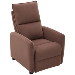 Carryhome TELEVIZNÍ KŘESLO, dřevo, kov, plast, textil, hnědá