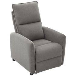 Carryhome TELEVIZNÍ KŘESLO, dřevo, kov, plast, textil, světle šedá