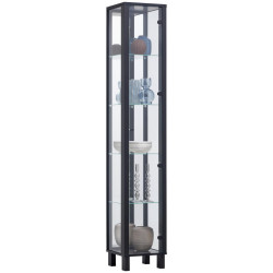 Carryhome VITRÍNA, černá, 33/189/33 cm