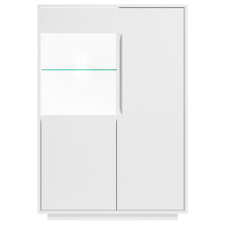 Carryhome VYSOKÁ KOMODA, bílá, 90/130/38 cm