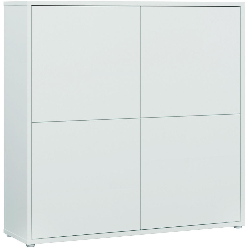Carryhome VYSOKÁ KOMODA, světle šedá, 124,5/121,5/34,9 cm