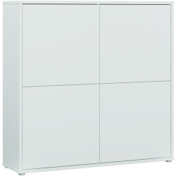 Carryhome VYSOKÁ KOMODA, světle šedá, 124,5/121,5/34,9 cm
