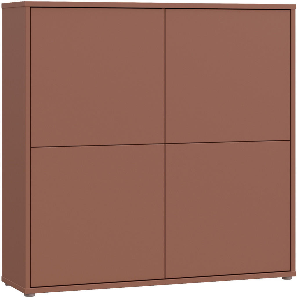 Carryhome VYSOKÁ KOMODA, terracotta, 124,5/121,5/34,9 cm