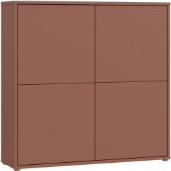 Carryhome VYSOKÁ KOMODA, terracotta, 124,5/121,5/34,9 cm