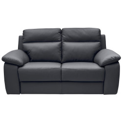 Celina Home DVOUMÍSTNÁ POHOVKA, tmavě modrá, pravá kůže