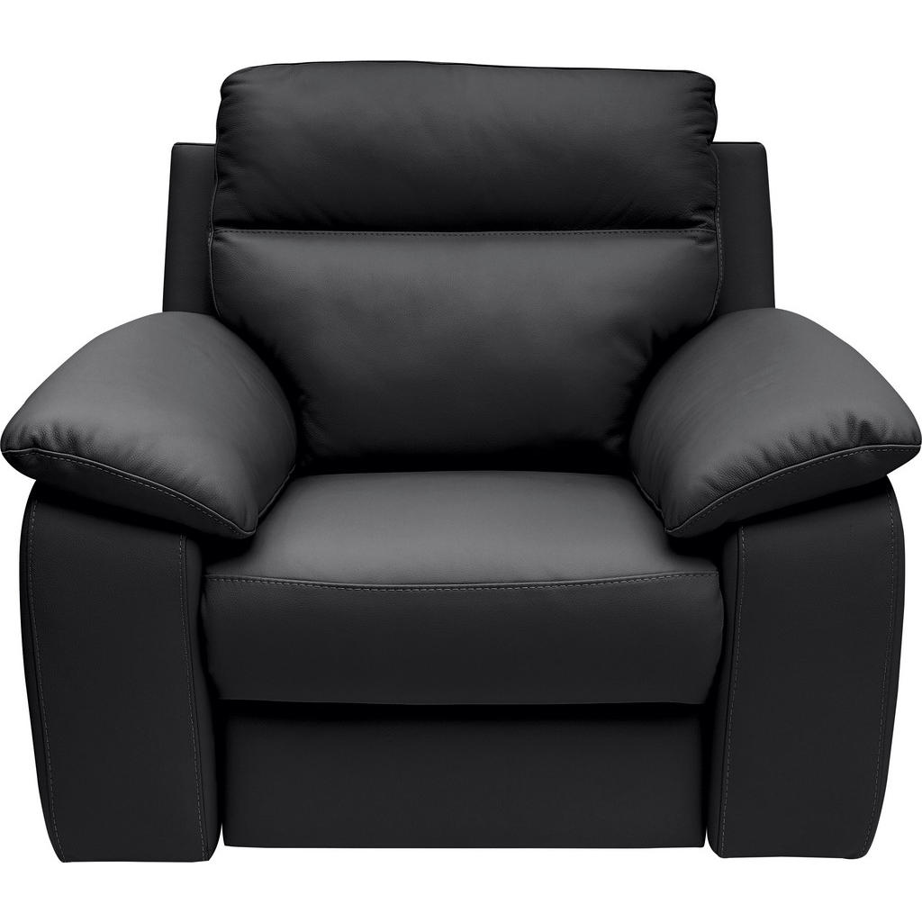 Celina Home KŘESLO UŠÁK, kůže, černá