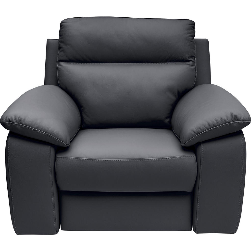 Celina Home KŘESLO UŠÁK, kůže, tmavě modrá