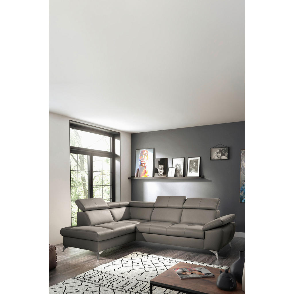 Celina Home SEDACÍ SOUPRAVA, kůže, jílová barva