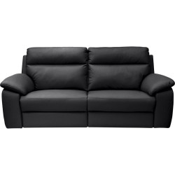 Celina Home TŘÍMÍSTNÁ POHOVKA, černá, pravá kůže