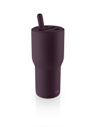 Cestovní termosklenice Sip'n'Go 0,6 l s brčkem, fialová Fig purple - Eva Solo