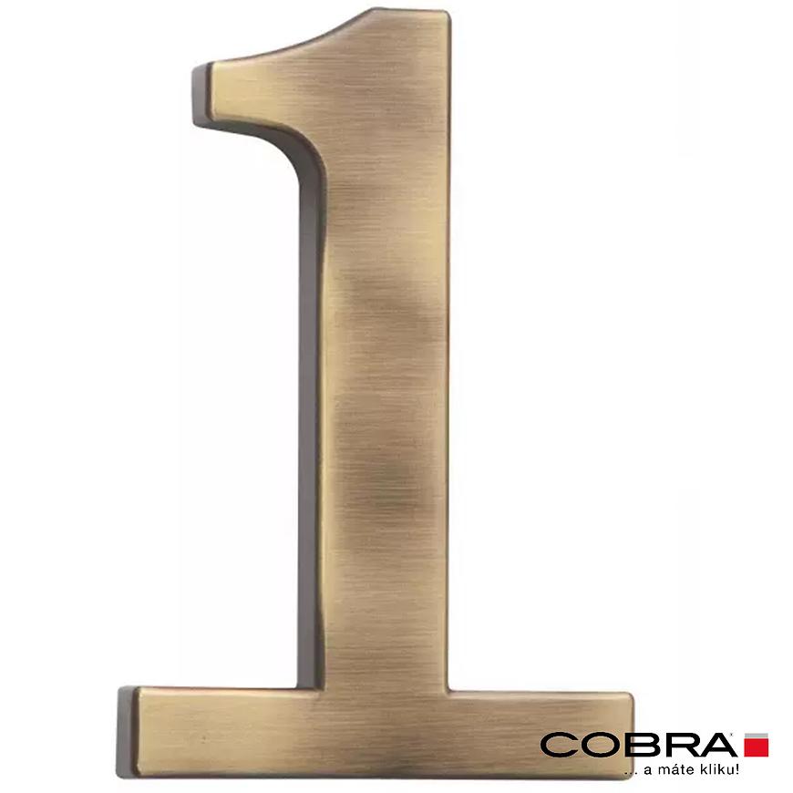 Cislo 3D bronz cesany 1 - 5 cm