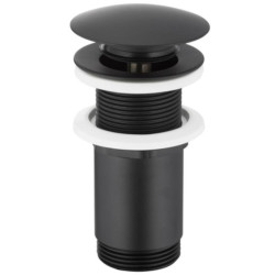 Click-clack výpusť kulatá velká černá bez přepadu