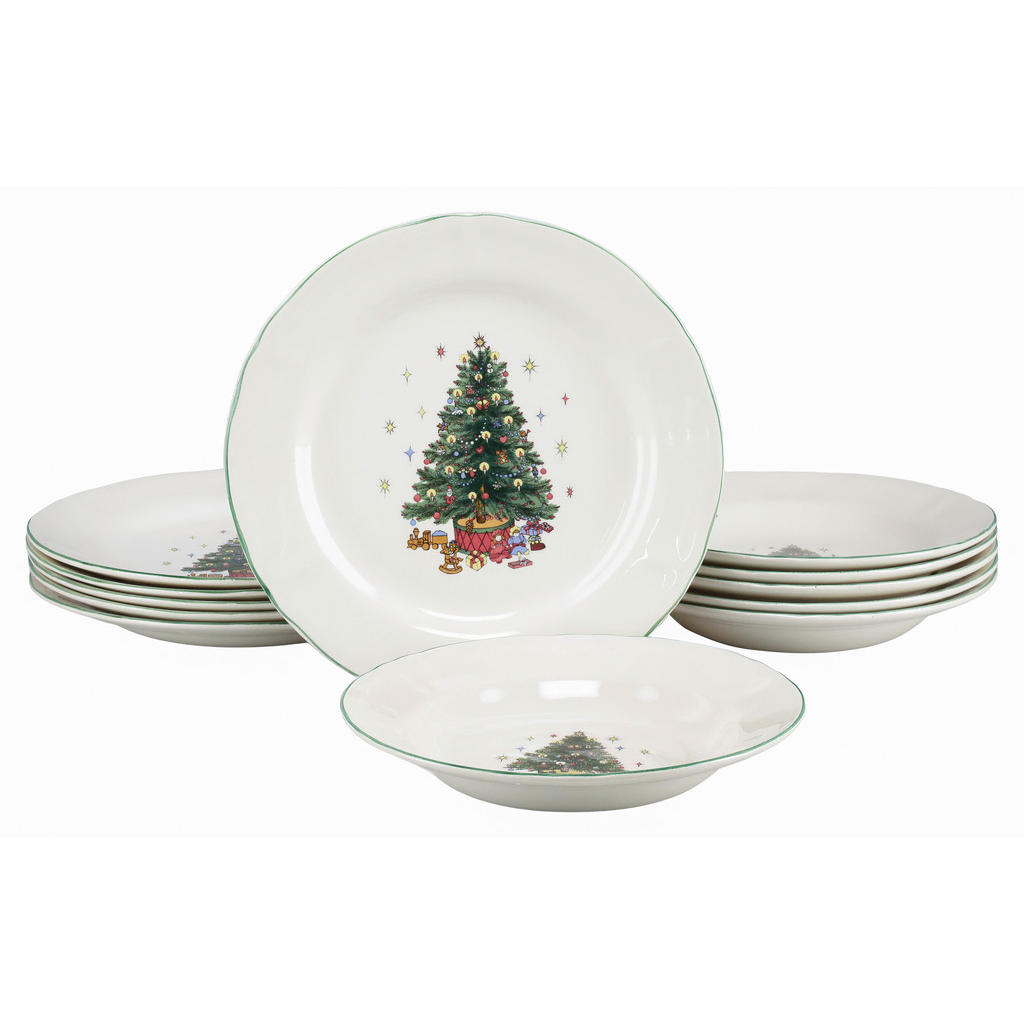 Creatable JÍDELNÍ SOUPRAVA Tannenbaum bunt 12dílné