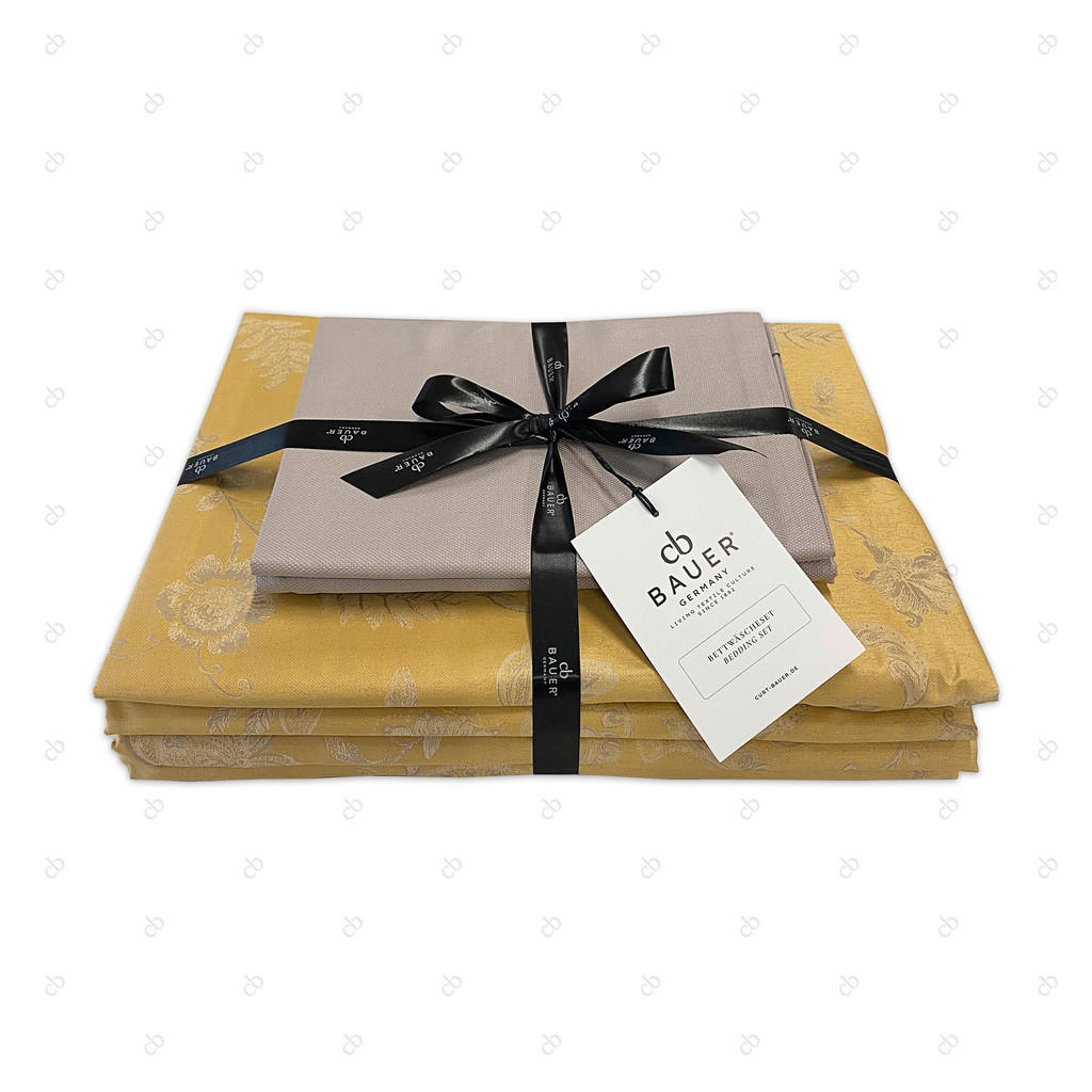 Curt Bauer POVLEČENÍ, damašek, medová, 140/200 cm