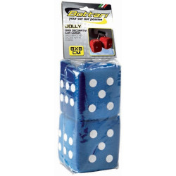 Dekorace kostky Jolly modré 8x8 cm