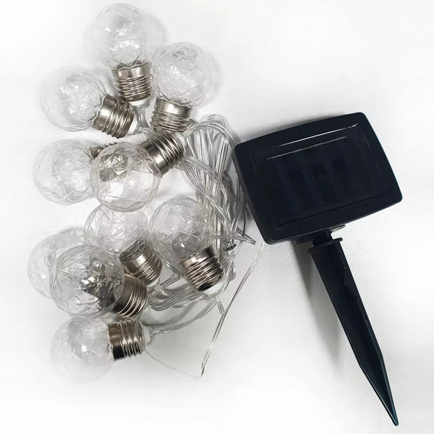 Dekorativní 10x LED venkovní solární řetěz 2m IP44 Trixline