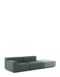 Designová zahradní pohovka Kartell Liberty s pufem OBI CHECK — styl & komfort na vaší terase Barva: zelená šalvěj