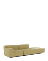 Designová zahradní pohovka Kartell Liberty s pufem OBI CHECK — styl & komfort na vaší terase Barva: žlutá