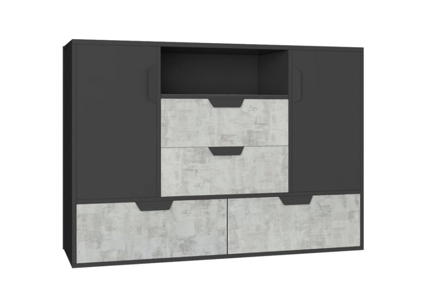 Dětská komoda 2d4s nina grafit/enigma