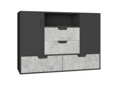 Dětská komoda 2d4s nina grafit/enigma