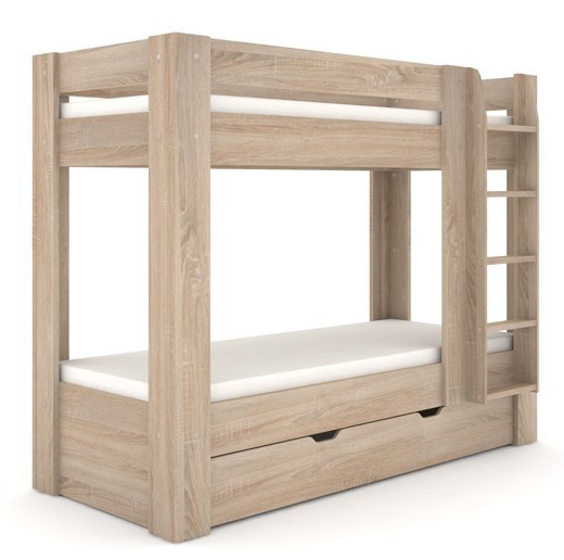 Dětská patrová postel rea pikachu pravá - dub bardolino