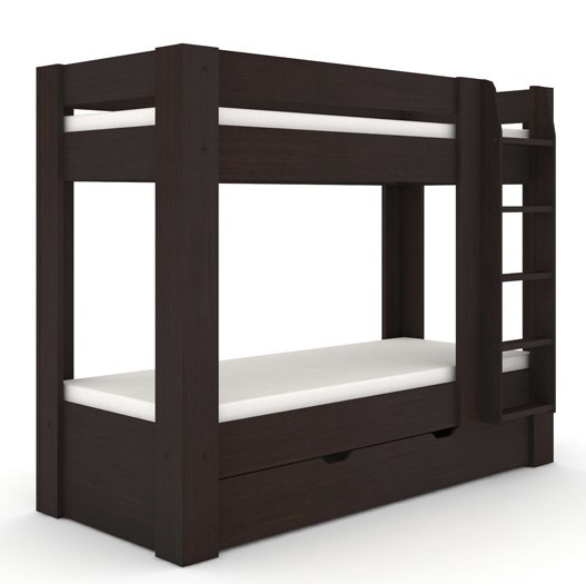 Dětská patrová postel rea pikachu pravá - wenge