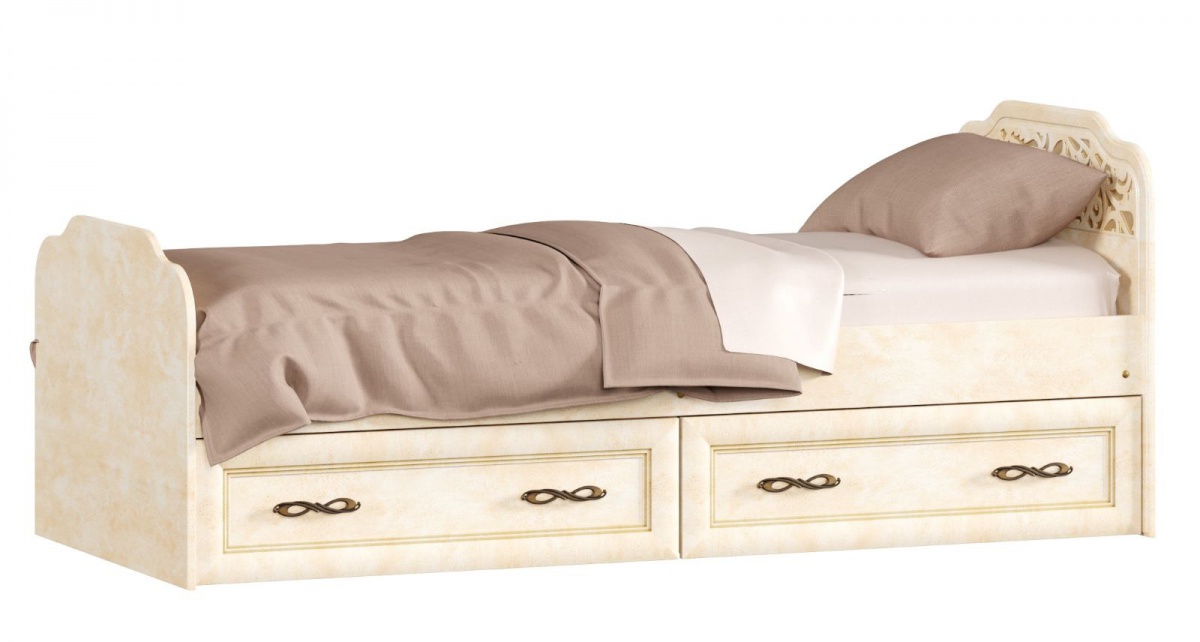 Dětská postel 80x190cm sofia se zásuvkami - béžová