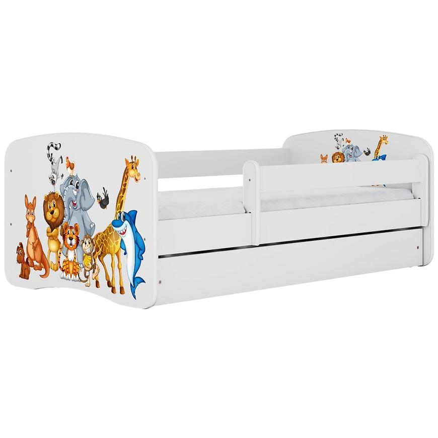 Dětská postel Babydreams+SZ+M bílá 80x160 Zvířátka