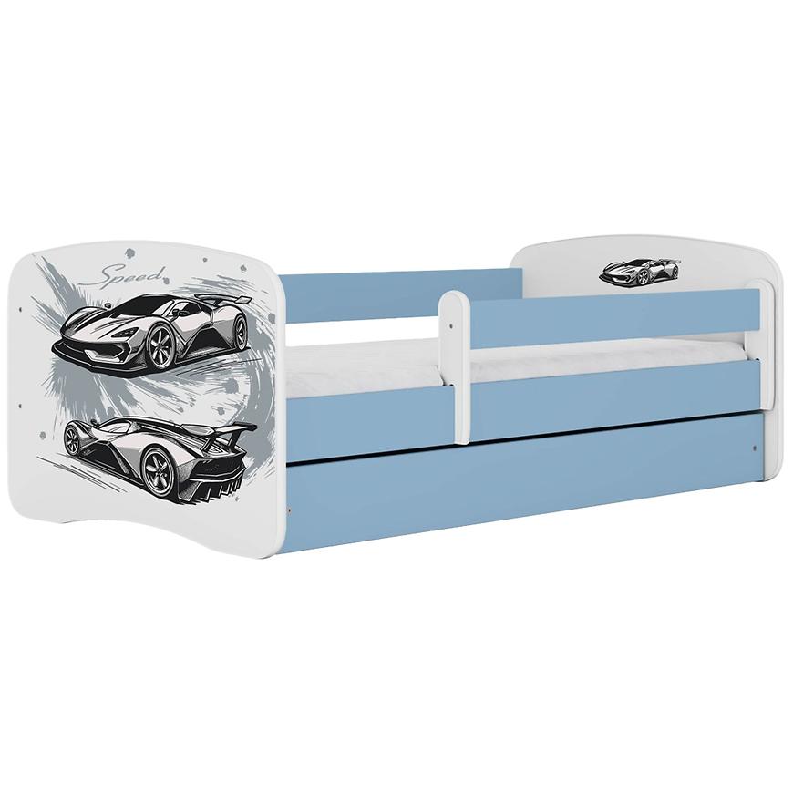 Dětská postel Babydreams+SZ+M modrá 70x140 auto