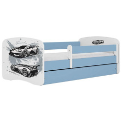 Dětská postel Babydreams+SZ+M modrá 80x180 auto