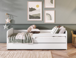 Dětská postel Duuli Barva korpusu: Bílá, Provedení: Bez matrace, Rozměr: 80 x 160 cm