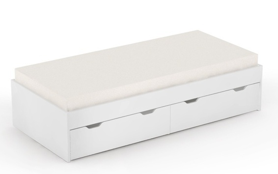 Dětská postel s úložným prostorem rea misty 90x200cm - bílá