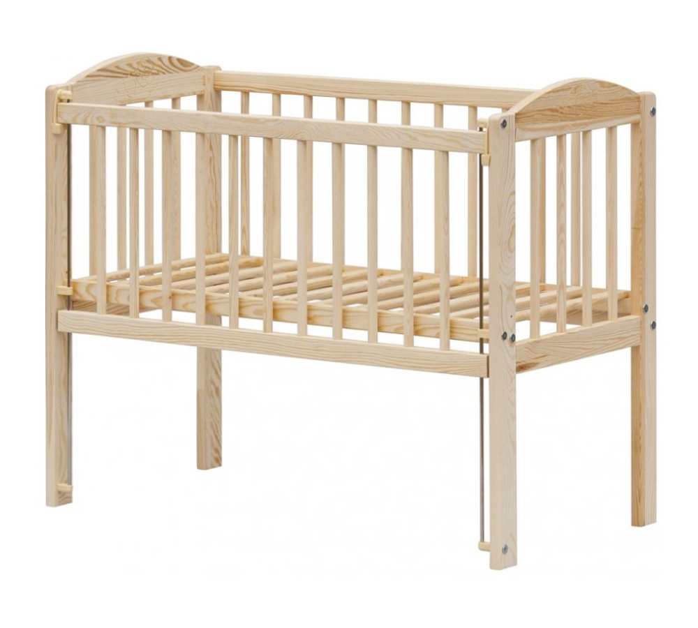 Dětská postýlka se stah. bokem baby scarlett eco - borovice