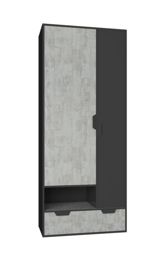 Dětská šatní skříň nina grafit/enigma